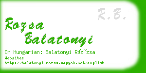 rozsa balatonyi business card